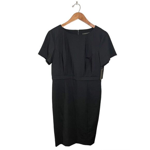 Twinhill Kylie Short Sleeve Dress 12 Wool Corporate Uniform Airline Black‎ NWT - Picture 1 of 8